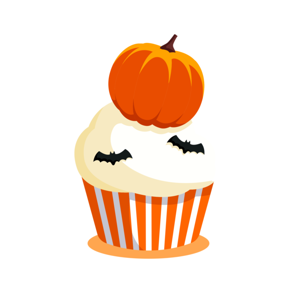 Transparent Halloween Cupcake Party Food Orange for Halloween