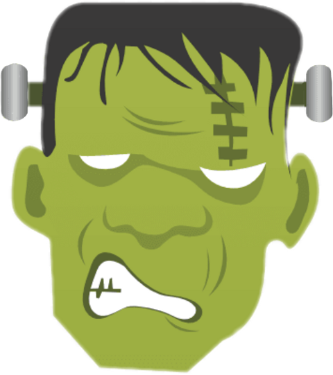Transparent Frankenstein S Monster Frankenstein Drawing Head Yellow for Halloween