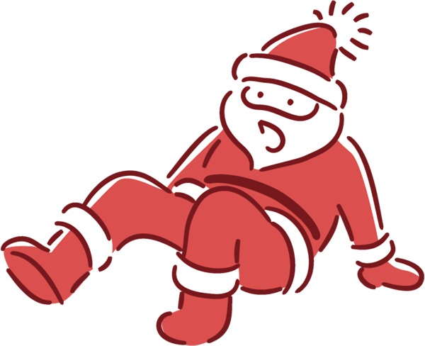Transparent christmas Santa claus Cartoon Red for santa for Christmas