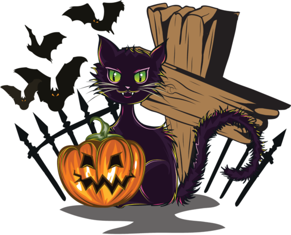 Transparent Cat Halloween Sticker for Halloween