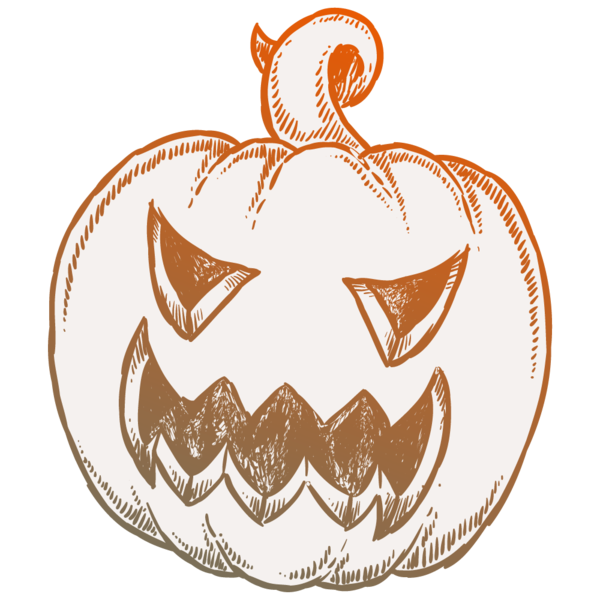 Transparent Pumpkin Halloween Jacko Lantern Food Symbol for Halloween