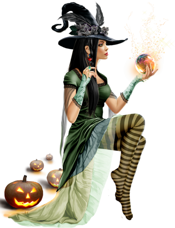 Transparent Witch Vampire Halloween Costume Figurine for Halloween