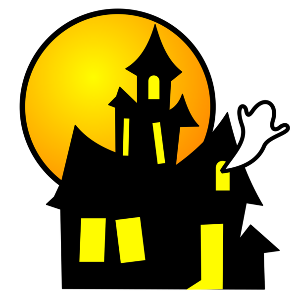 Transparent Ghost Emoticon Symbol Yellow for Halloween