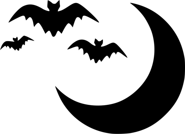 Transparent Bat Halloween Party Black Black And White for Halloween