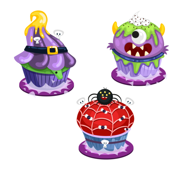 Transparent Cupcake Halloween Cake Halloween Toy for Halloween
