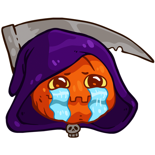 Transparent Sticker Vkontakte Collection Publique Purple Violet for Halloween