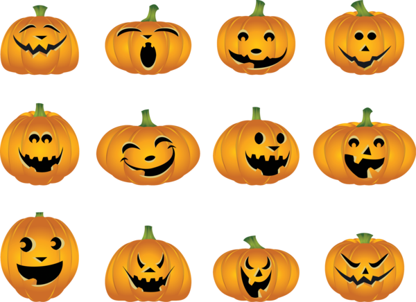 Transparent Jacko Lantern Pumpkin Pumpkin Pie Emoticon Winter Squash for Halloween