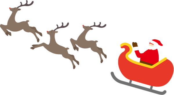 Transparent christmas Deer Reindeer Sticker for santa for Christmas
