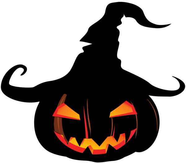 Transparent Pumpkin Jacko Lantern Halloween Silhouette Cat for Halloween