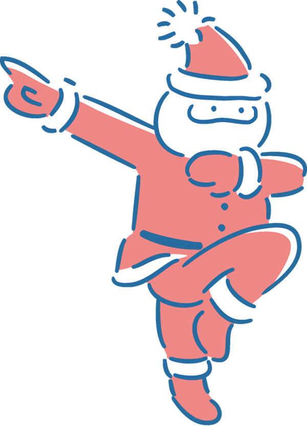 Transparent christmas Cartoon Finger for santa for Christmas