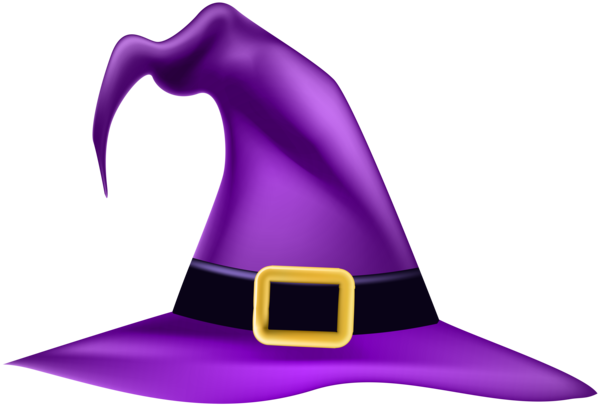 Transparent Witch Hat Witchcraft Hat Cap Purple for Halloween
