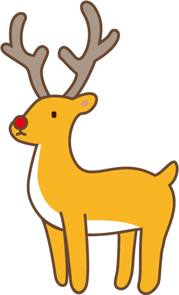Transparent christmas Deer Yellow Reindeer for reindeer for Christmas