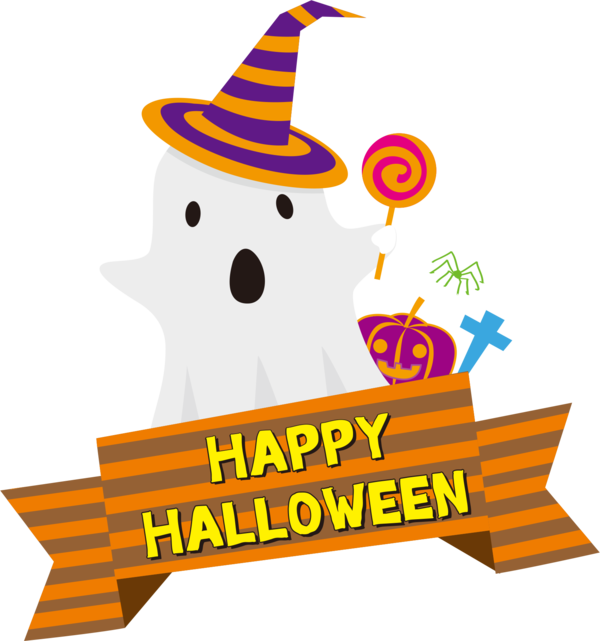 Transparent Halloween Festival Logo Cartoon for Halloween