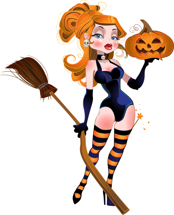 Transparent Witchcraft Halloween Magic Cartoon for Halloween