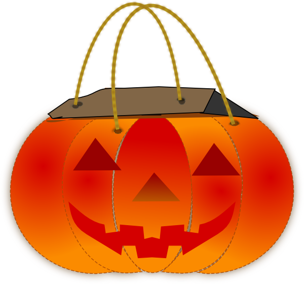 Transparent Trickortreating Bag Halloween Orange Symbol for Halloween