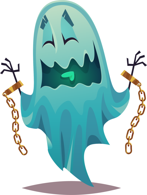 Transparent Cartoon Ghost Halloween Fish Aqua for Halloween