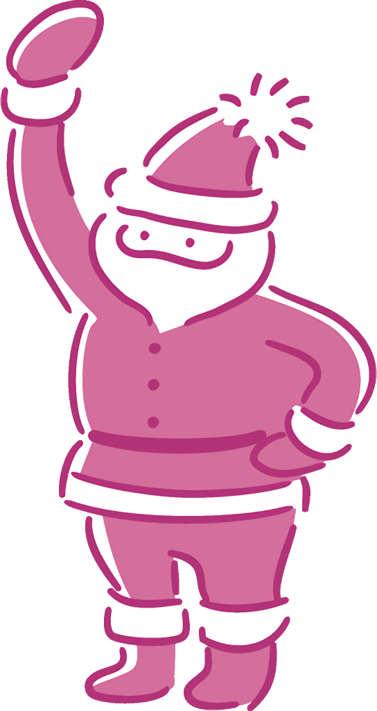 Transparent christmas Pink Cartoon Magenta for santa for Christmas