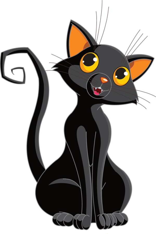 Transparent Cat Kitten Halloween Black Cat for Halloween