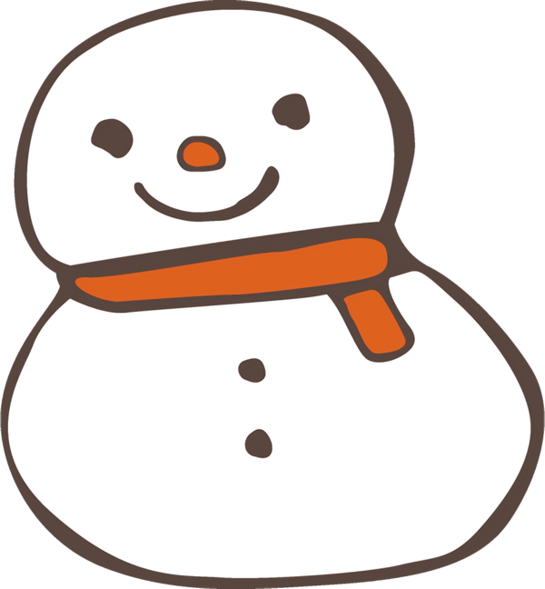 Transparent christmas Smile Line Snowman for snowman for Christmas