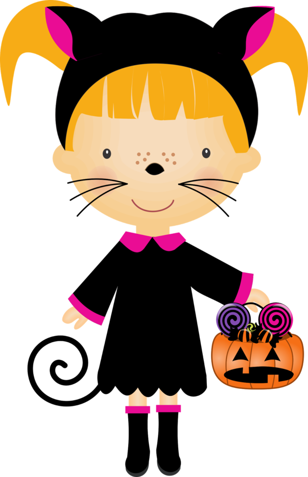Transparent Halloween Child Costume Cat Facial Expression for Halloween