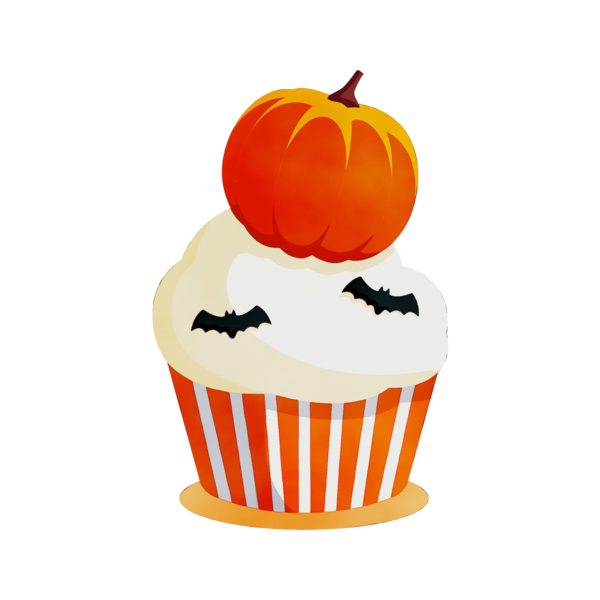 Transparent Jackolantern Halloween Cupcake Orange Baking Cup for Halloween