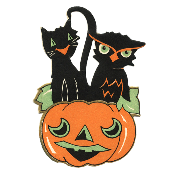 Transparent Cat Cartoon Halloween Orange for Halloween