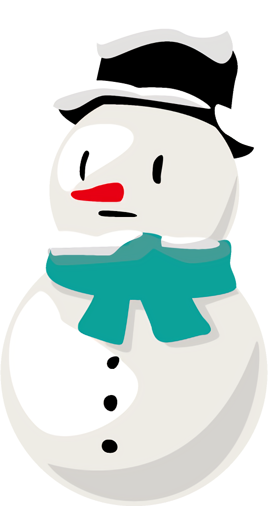 Transparent christmas Cartoon Snowman Smile for snowman for Christmas