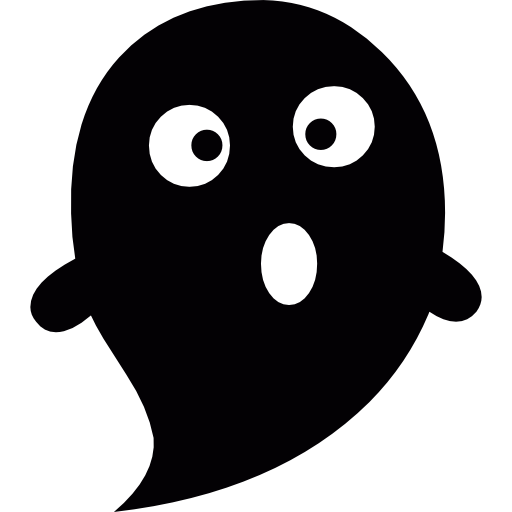 Transparent Ghost Halloween Logo Head Smiley for Halloween