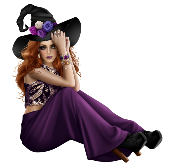 Transparent Artist Witchcraft Digital Art Purple Violet for Halloween