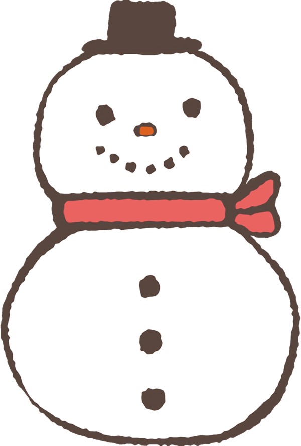 Transparent christmas Snowman Line art for snowman for Christmas