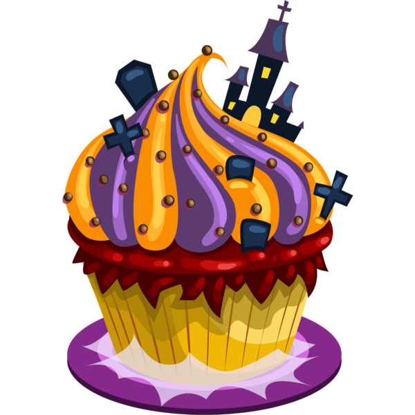 Transparent Cupcake American Muffins Candy Pumpkin Food Cake for Halloween