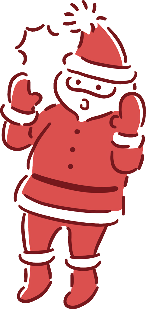 Transparent christmas Cartoon Santa claus for santa for Christmas