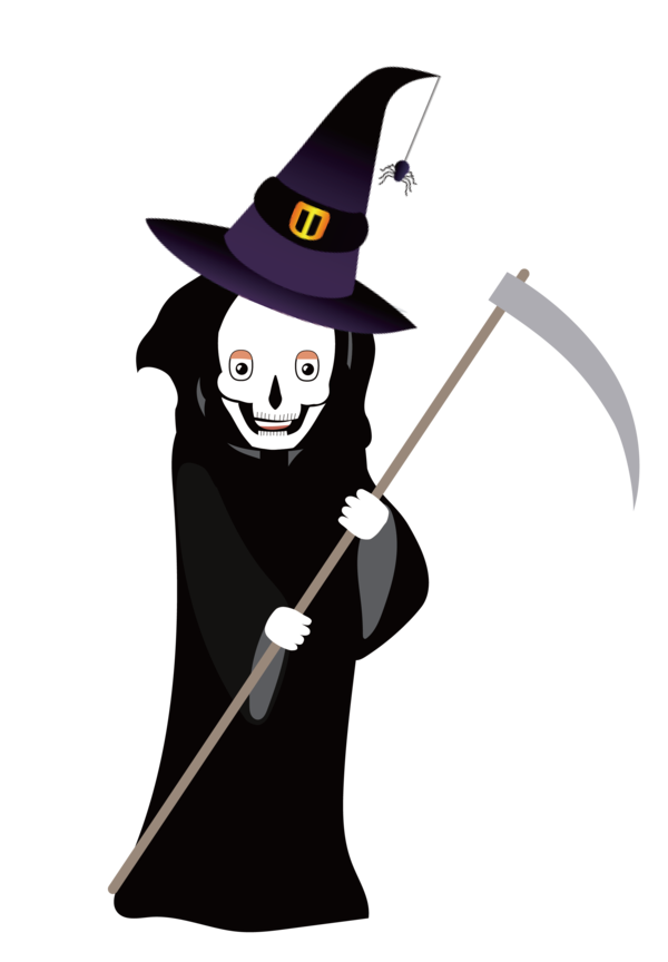 Transparent Witch Drawing Halloween Cartoon Broom for Halloween