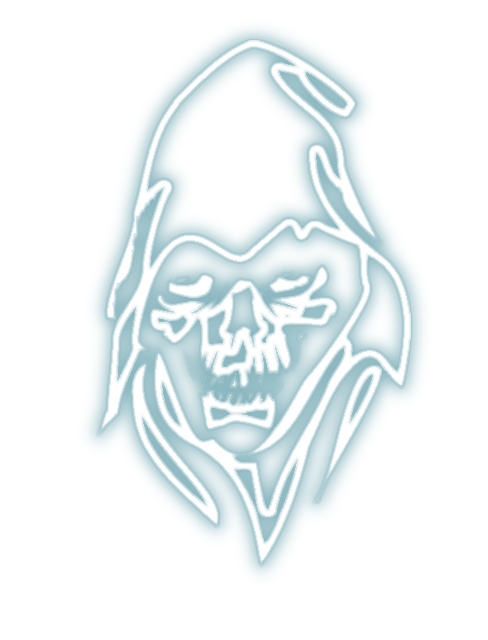 Transparent Light Paper Horror Logo Drawing for Halloween