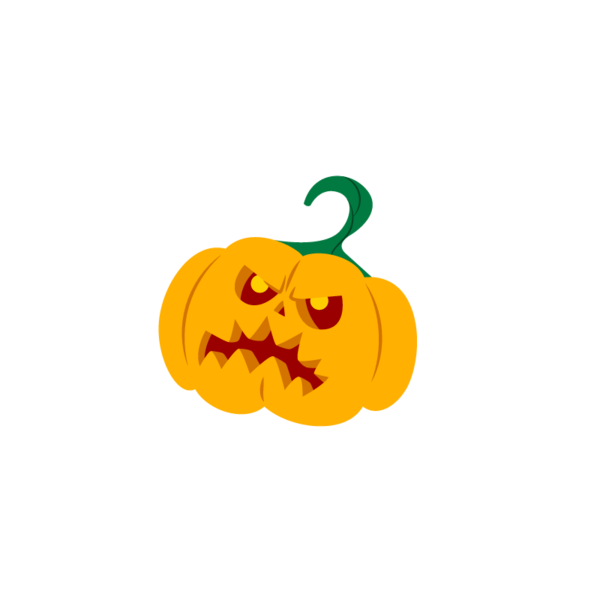 Transparent Pumpkin Halloween Icon Food for Halloween