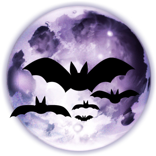 Transparent Halloween Linux Jack O Lantern Purple Bat for Halloween