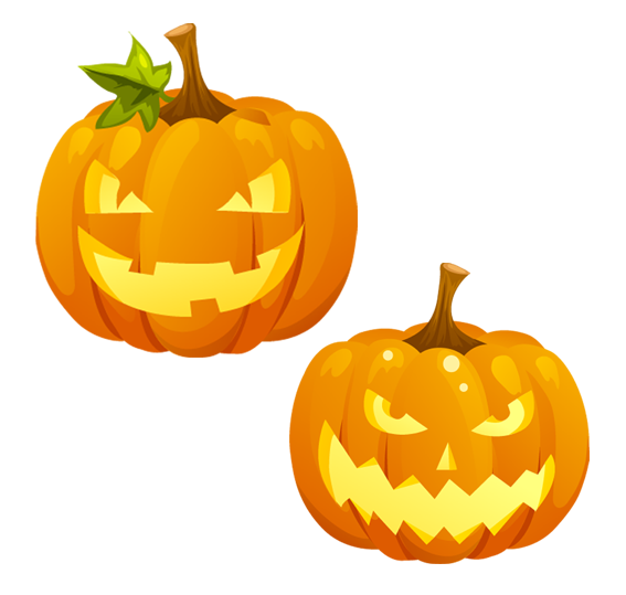 Transparent Halloween Poster Food Calabaza for Halloween