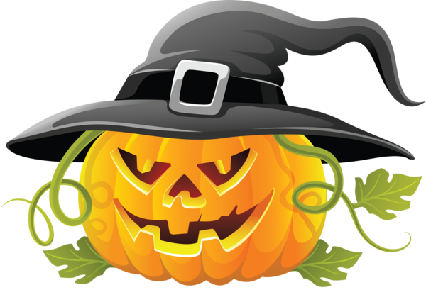 Transparent Witch Halloween Jackolantern Pumpkin Calabaza for Halloween