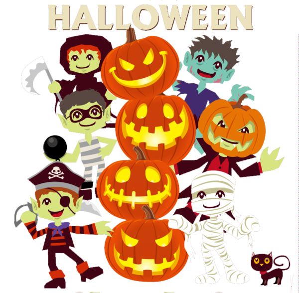 Transparent Halloween Jack O Lantern Pumpkin Food Pattern for Halloween