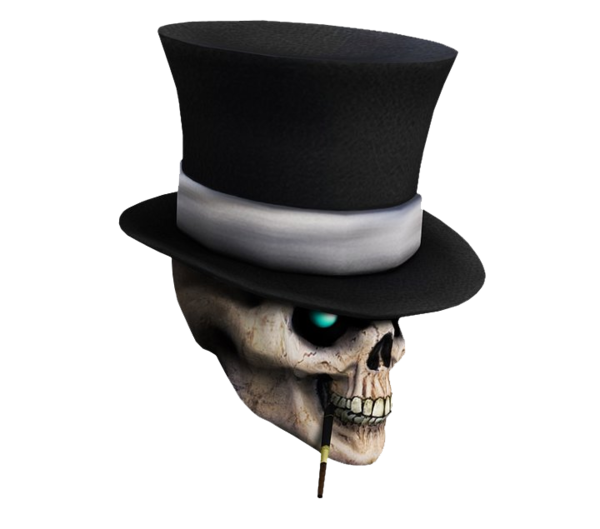 Transparent Calavera Halloween Skull Hat for Halloween