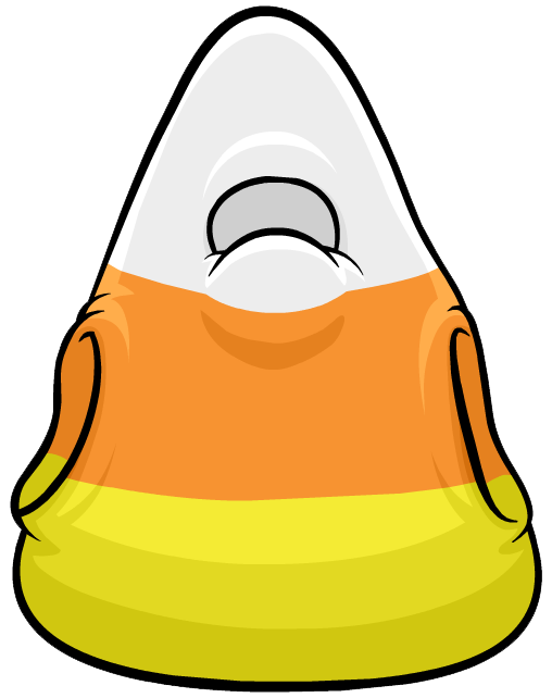 Transparent Candy Corn Club Penguin Candy Yellow for Halloween
