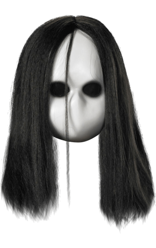Transparent Mask Costume Halloween Costume Wig Long Hair for Halloween