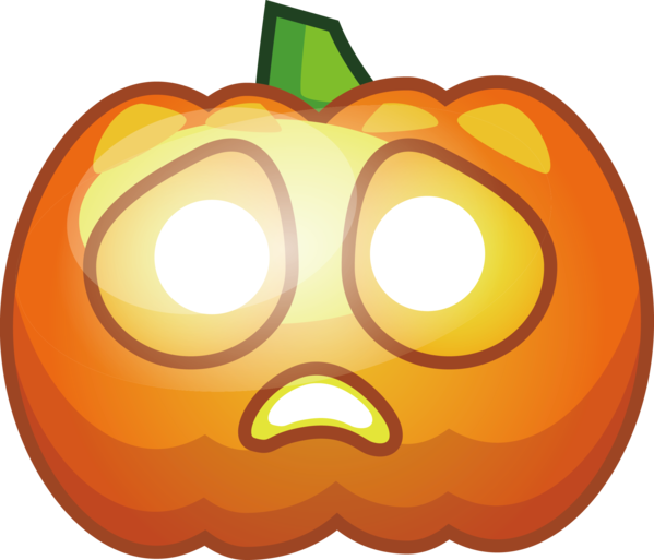 Transparent Pumpkin Face Cartoon Emoticon Font for Halloween