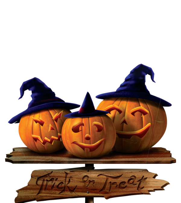 Transparent Trick Or Treat Banner for Halloween