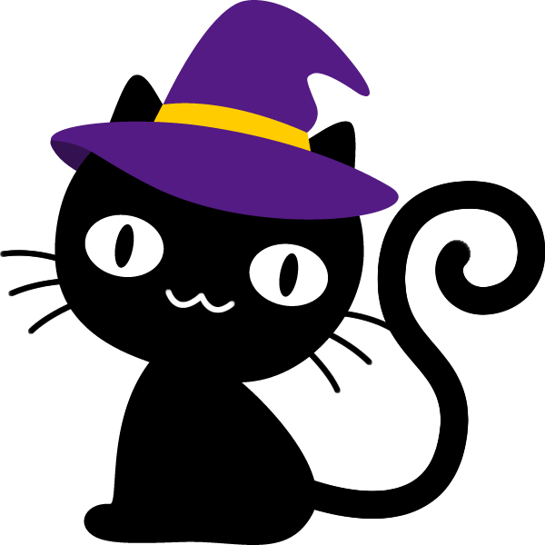Transparent Cat Halloween Hat Black Purple for Halloween