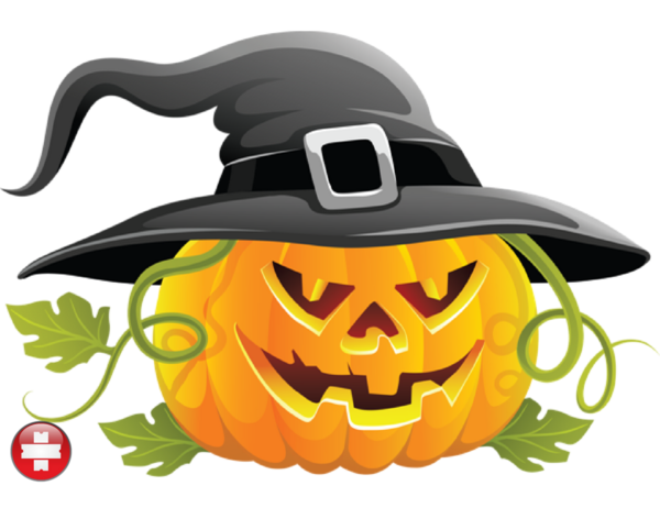 Transparent Pumpkin Halloween Digital Scrapbooking Calabaza for Halloween