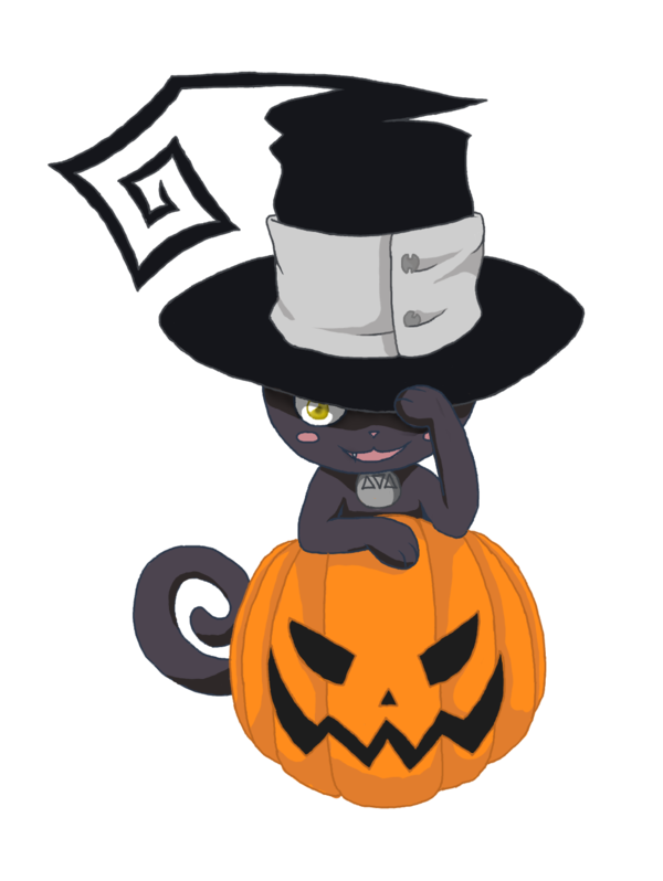 Transparent Cat Pumpkin Black Star Halloween for Halloween