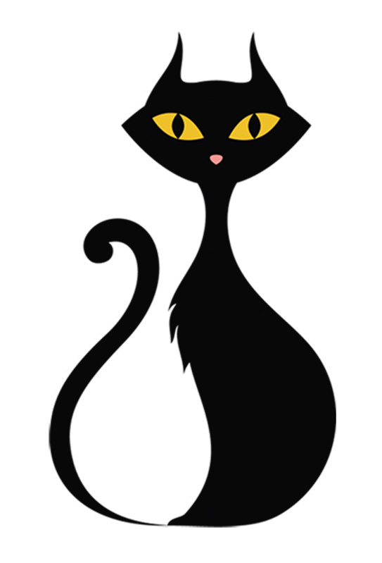 Transparent Cat Black Cat Drawing for Halloween