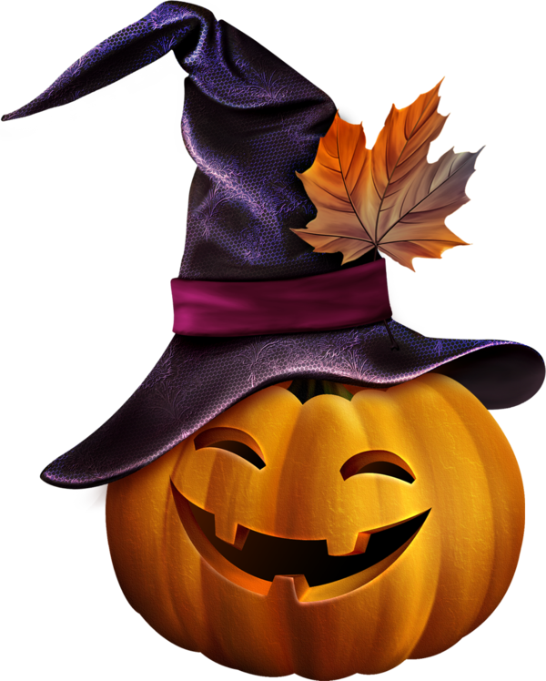 Transparent Jackolantern Halloween Pumpkin Calabaza Witch Hat for Halloween