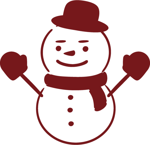 Transparent christmas Snowman Smile for snowman for Christmas